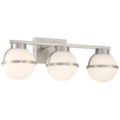 Access Lighting Emma 5-Light Vanity Light - Opal - LED in Brushed Steel