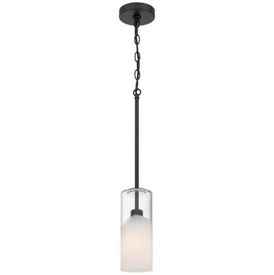 Access Lighting Ole' Pendant - 1 Light in Matte Black with Frosted Glass
