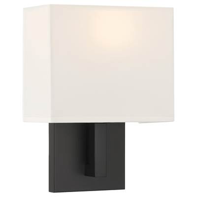 Access Lighting Mid Town LED Wall Sconce - 1-Light in Matte Black with White