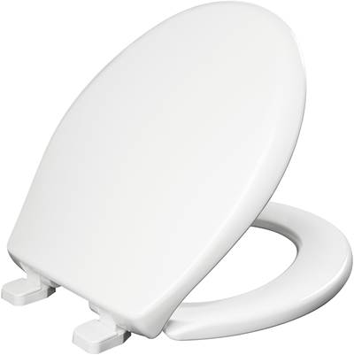 Bemis Kennan Toilet Seat - Round - Whisper-Close - Stay-Tite Fastening - Super-Grip Bumpers in Plastic