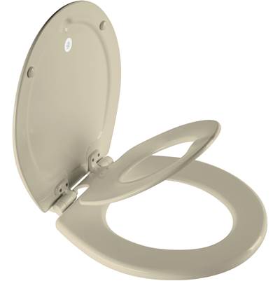 Bemis NextStep2 Elongated Potty Training Toilet Seat - Enameled Wood in Bone