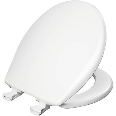 Bemis Round Plastic Closed Front with Cover Toilet Seat - Easy-Clean in White