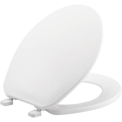 Bemis Round Plastic Closed Front with Cover Toilet Seat - Top-Tite Hinges