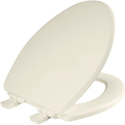Bemis Ashland Elongated Toilet Seat - Enameled Wood in Biscuit