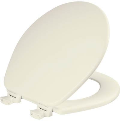 Bemis Church Round Enameled Wood Toilet Seat in Biscuit