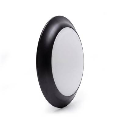 Bulbrite 12W LED 7" Round Disc Light - 3000K in Black