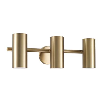 Capital Lighting Robbie 3-Light Adjustable Vanity - 24" W x 8" H in Aged Brass