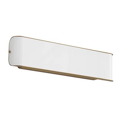 Capital Lighting Marcell Linear Vanity Light - 23.25" W x 5.25" - Integrated LED in Aged Brass with White Milk Glass