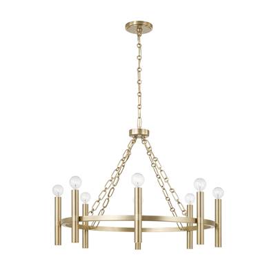 Capital Lighting Winton 8-Light Chandelier - 28" W x 21" H in Matte Brass