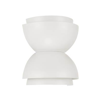 Capital Lighting Jensen Modern Tiered Dome Bowl Wall Sconce - 2-Light - 12" x 12.75" in Matte White