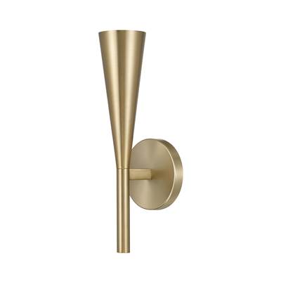 Capital Lighting Levi Modern Tapered Wall Sconce - 1-Light - 5" x 15" in Matte Brass