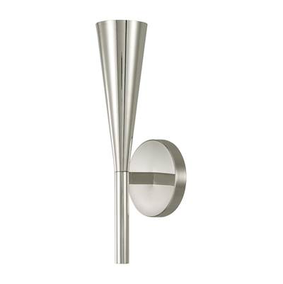 Capital Lighting Levi Modern Tapered Wall Sconce - 1-Light - 5" x 15" in Polished Nickel