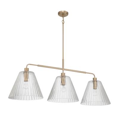 Craftmade Pleated 3-Light Island Pendant in Premium Bronze