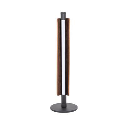 Craftmade Cameron 1-Light LED Table Lamp - Ceramic and Fabric in Flat Black/Walnut