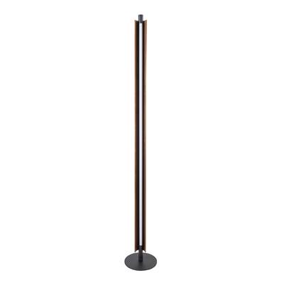 Craftmade Cameron Floor Lamp - 1 Light in Flat Black/Walnut