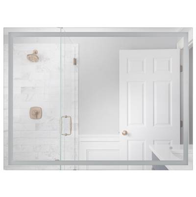 Craftmade Cristine 48 X 36 Front/Back Lit LED Rectangle Mirror - Dimmer - 3000-5000K in White
