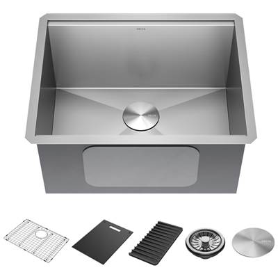 Delta Faucet Rivet® 24" Workstation Kitchen Sink - Single Bowl - Undermount in Stainless Steel