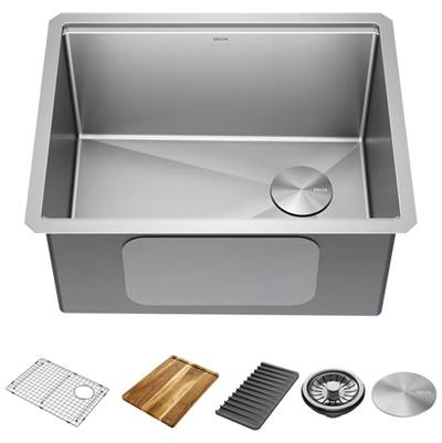 Delta Faucet Lorelai® 24" Workstation Kitchen Sink - Single Bowl - Undermount in Stainless Steel
