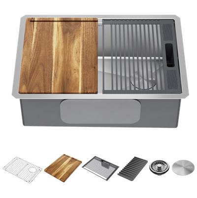 Delta Faucet Lorelai® 27" Workstation Kitchen Sink - Single Bowl - Undermount in Stainless Steel