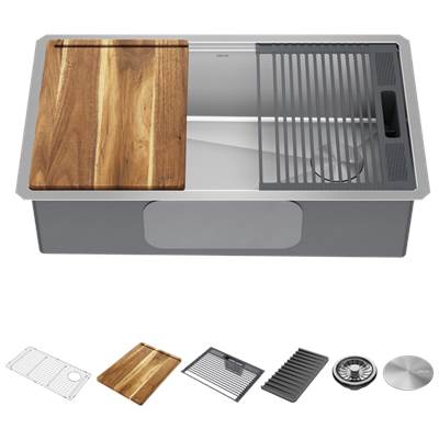 Delta Faucet Lorelai® 32" Workstation Kitchen Sink - Single Bowl - Undermount in Stainless Steel