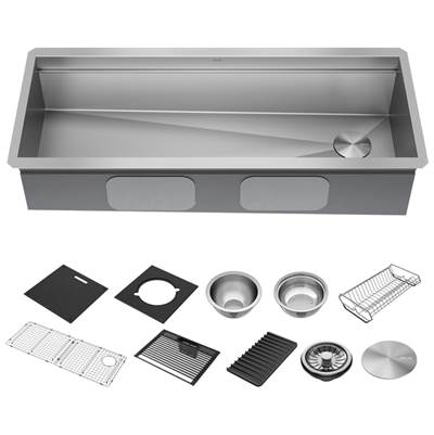 Delta Faucet Rivet® 45" Workstation Kitchen Sink - Single Bowl - Undermount in Stainless Steel