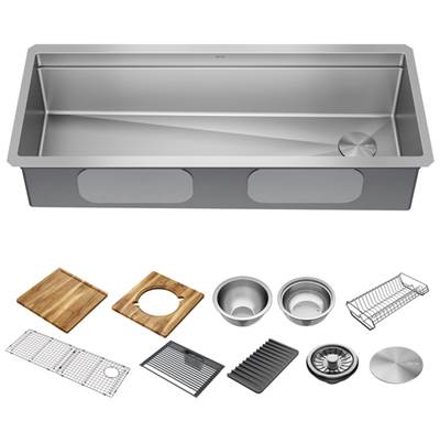 Delta Faucet Lorelai® 45" Workstation Kitchen Sink - Single Bowl - Undermount in Stainless Steel