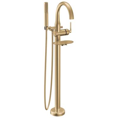 Delta Faucet Bonacci Floor Mount Tub Filler - Trim - 1.75 GPM in Lumicoat Champagne Bronze
