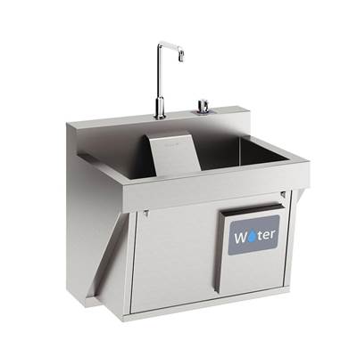 Elkay Surgical Scrub Sink - 30x23x26 - Single Station - Spout - Water Knee Activation in Stainless Steel