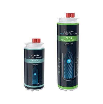 Elkay Pro Filtration FSR5 Plus FLP4 - Stage 1 Sediment Prefilter - Total PFAS - Lead - Microplastics - 4,000-Gallon - Dual Pack