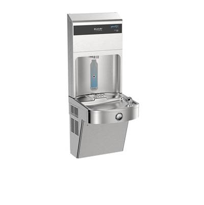Elkay ProFiltration Vandal-Resistant Bottle Filling Station - Floor Standing - Filtered Non-Refrigerated in Stainless Steel