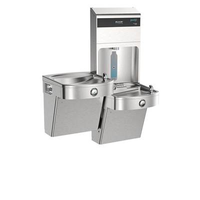 Elkay ProFiltration Vandal-Resistant Bottle Filling Station - Bi-Level - Filtered Non-Refrigerated in Stainless Steel