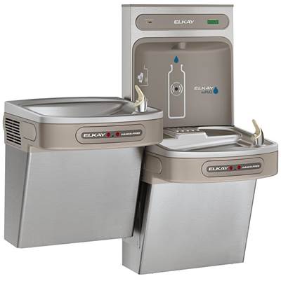Elkay ezH2O Bottle Filling Station with Bi-Level ADA Cooler - Filtered, Refrigerated, 220V in Stainless Steel