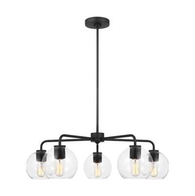 Generation Lighting Orley 5-Light Chandelier in Midnight Black