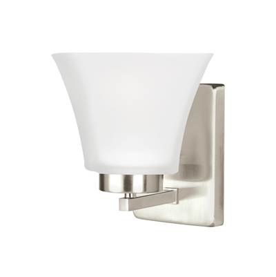 Generation Lighting Bayfield 1-Light Wall Sconce in Brushed Nickel Silver