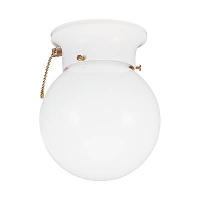 Generation Lighting Tomkin Flush Mount Light - With Pull Chain in Polished Chrome