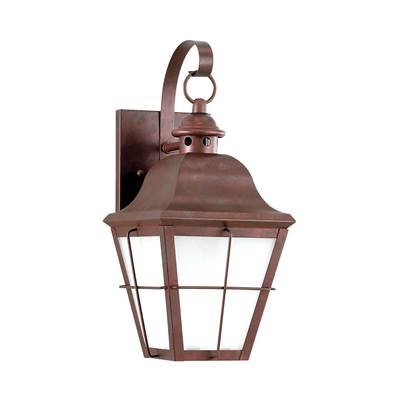 Generation Lighting Chatham 1-Light Outdoor Wall Lantern - Medium - LED in Weathered Copper