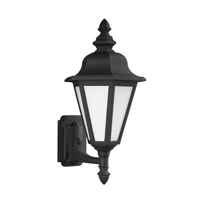 Generation Lighting Brentwood 1-Light Medium Outdoor Wall Lantern in Black