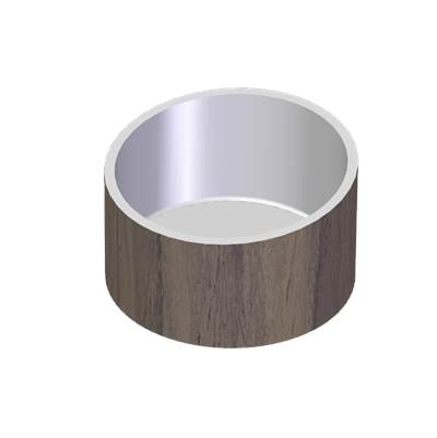 Graff Dressage Freestanding Soaking Tub in Wood and Corian