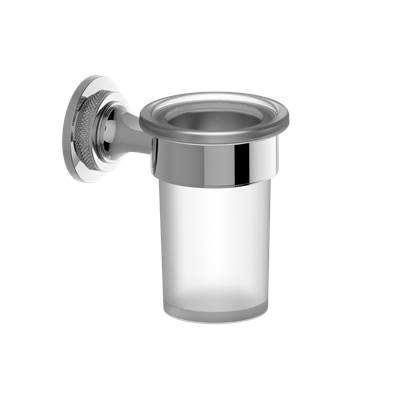 Graff Vignola Toothbrush Holder and Tumbler in Brushed Chrome