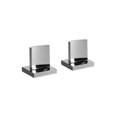 Graff Sade Targa Widespread Lavatory Handle Set - Deck-Mounted in Brushed Chrome