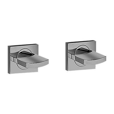 Graff Sade Targa Luna Floor-Mounted Tub Filler Handle Set - Wall-Mounted in Unlacquered Brass Brushed