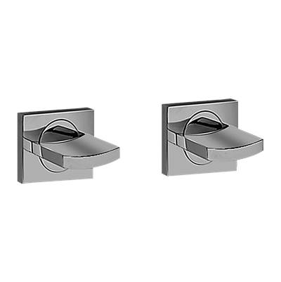 Graff Sade Targa Luna Floor-Mounted Vessel Filler Handle Set - Wall-Mounted in Brushed Chrome