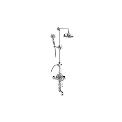 Graff Adley Traditional Exposed Thermostatic Tub and Shower System - With Metal Handshower Handle