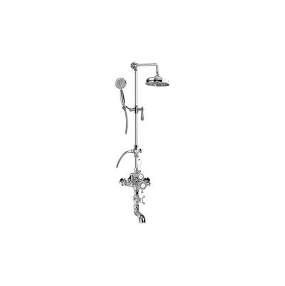 Graff Adley Traditional Exposed Thermostatic Tub and Shower System - With Metal Handshower Handle