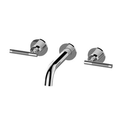 Graff Harley Wall Mount Three-Hole Tub Filler - 7-3/16" Reach in Antique Unlacquered Brass