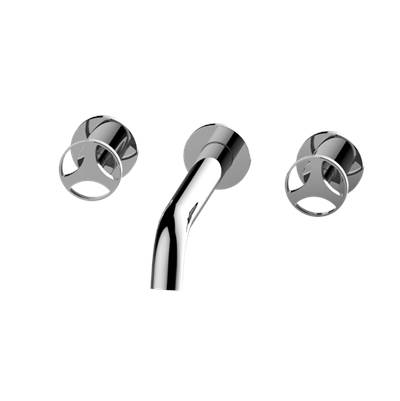 Graff Harley Wall Mount Tub Filler - Three-Hole - 9-3/16" Reach in Antique Brass