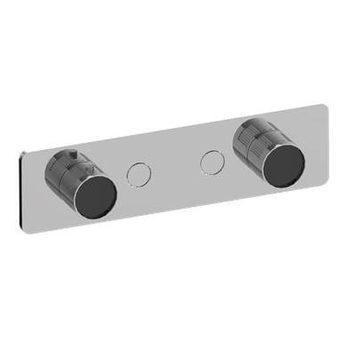 Graff RIVA Shower Faucet Trim - 2-Button Split Knob - Fluted Knurl Horizontal