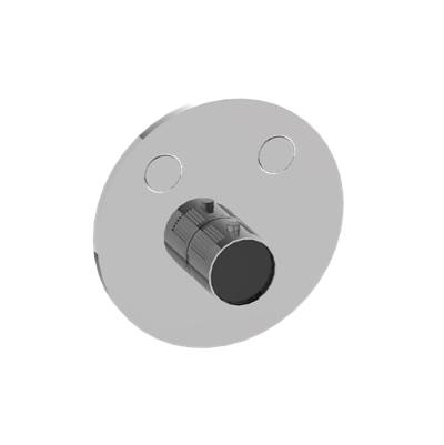 Graff RIVA Shower Faucet Trim - 2-Button - Fluted Knurl Round