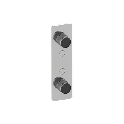 Graff RIVA Shower Faucet Trim - 2-Button Split Knob - Diamond Knurl Vertical