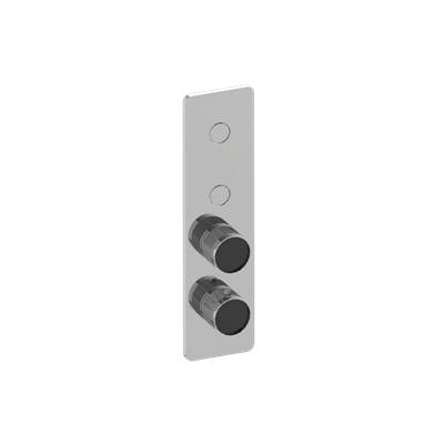 Graff RIVA Shower Faucet Trim - 2-Button Paired Knob - Diamond Knurl Vertical